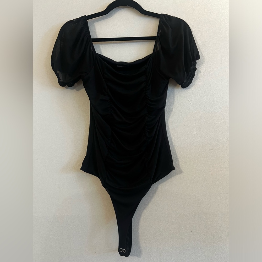 Black Corset Style Bodysuit